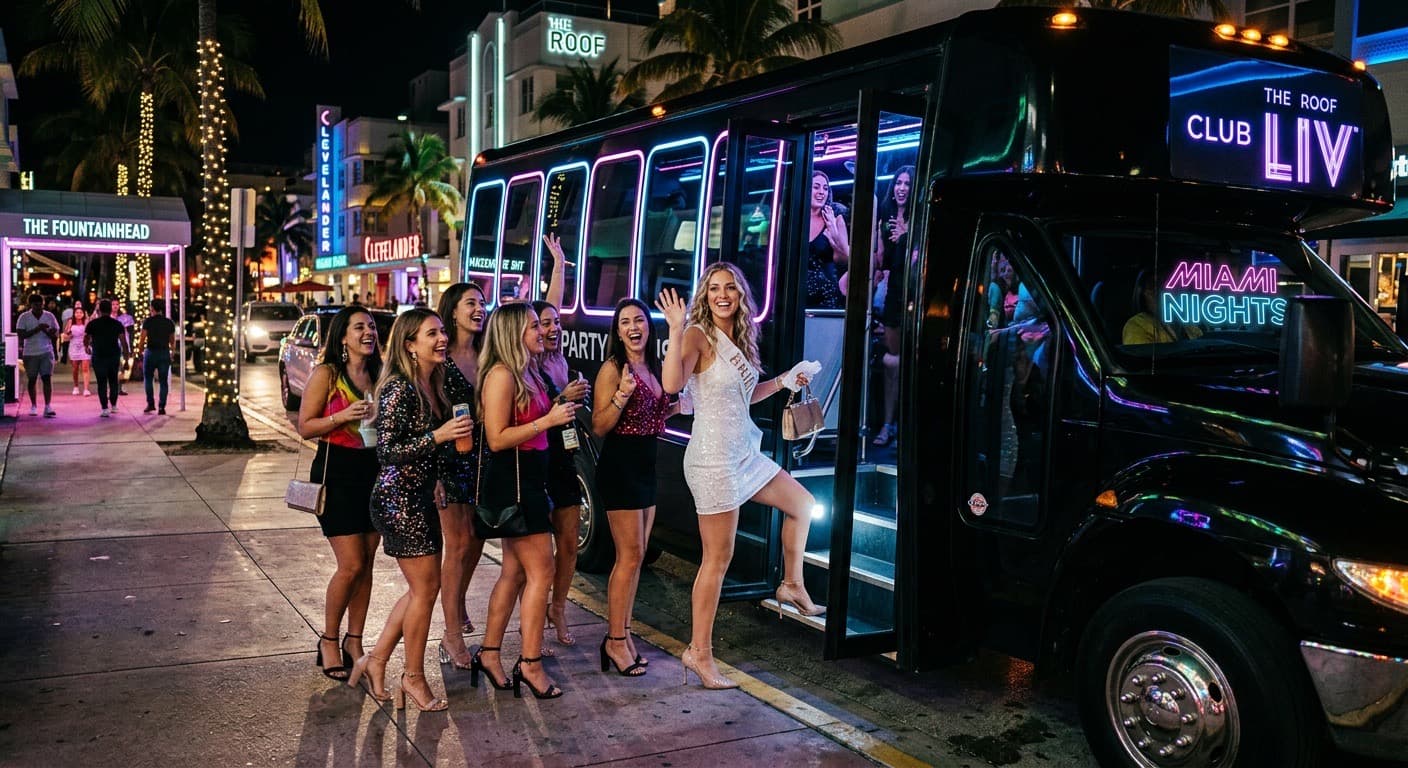 Bachelorette Parties party bus in Wilton Manors